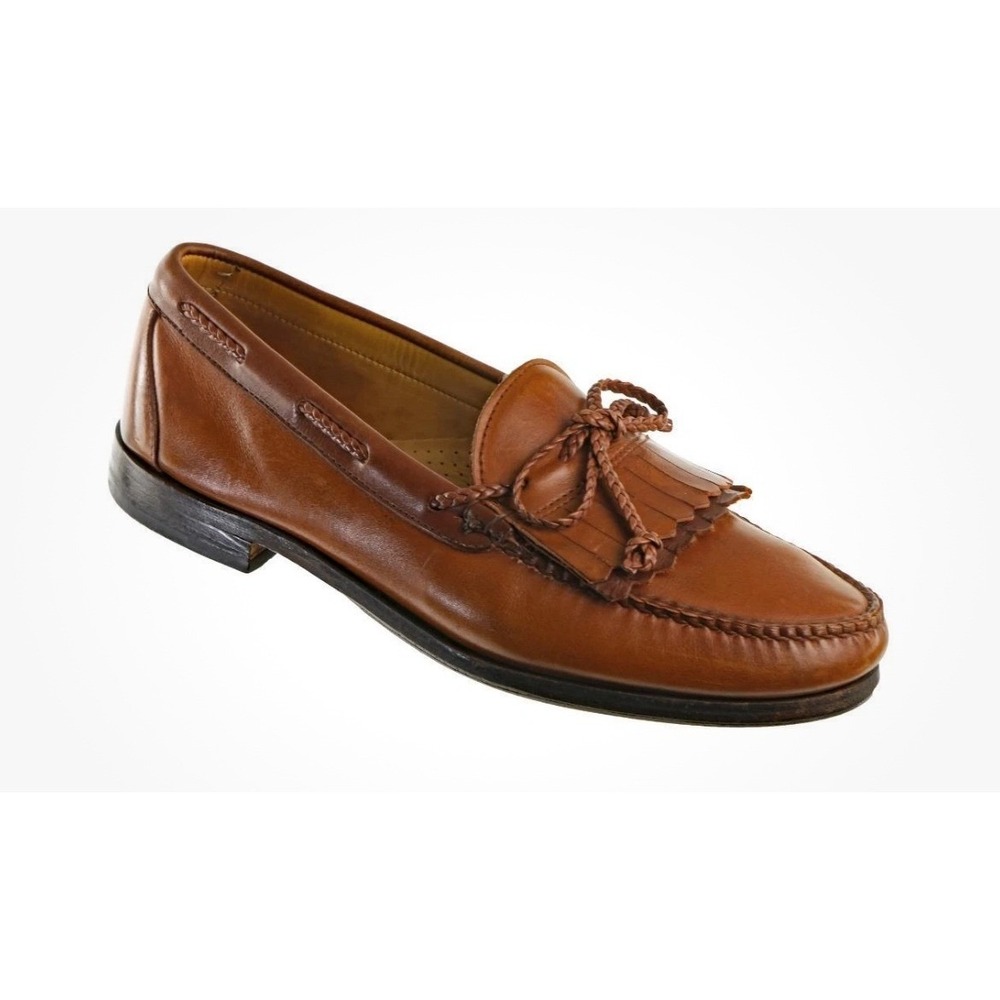Allen Edmonds Leather Loafers Dress Shoes 11 Woodstock Vintage Men Brown Tassel